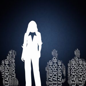 Leadership - Concept Wallpaper with woman silhouette